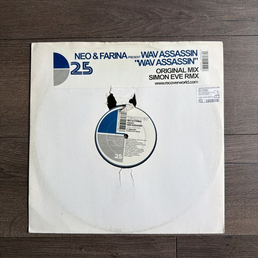 NEO&FARINA PRES. WAV ASSASSIN 12 INCH TRANCE VINYL Hard Core Electronic